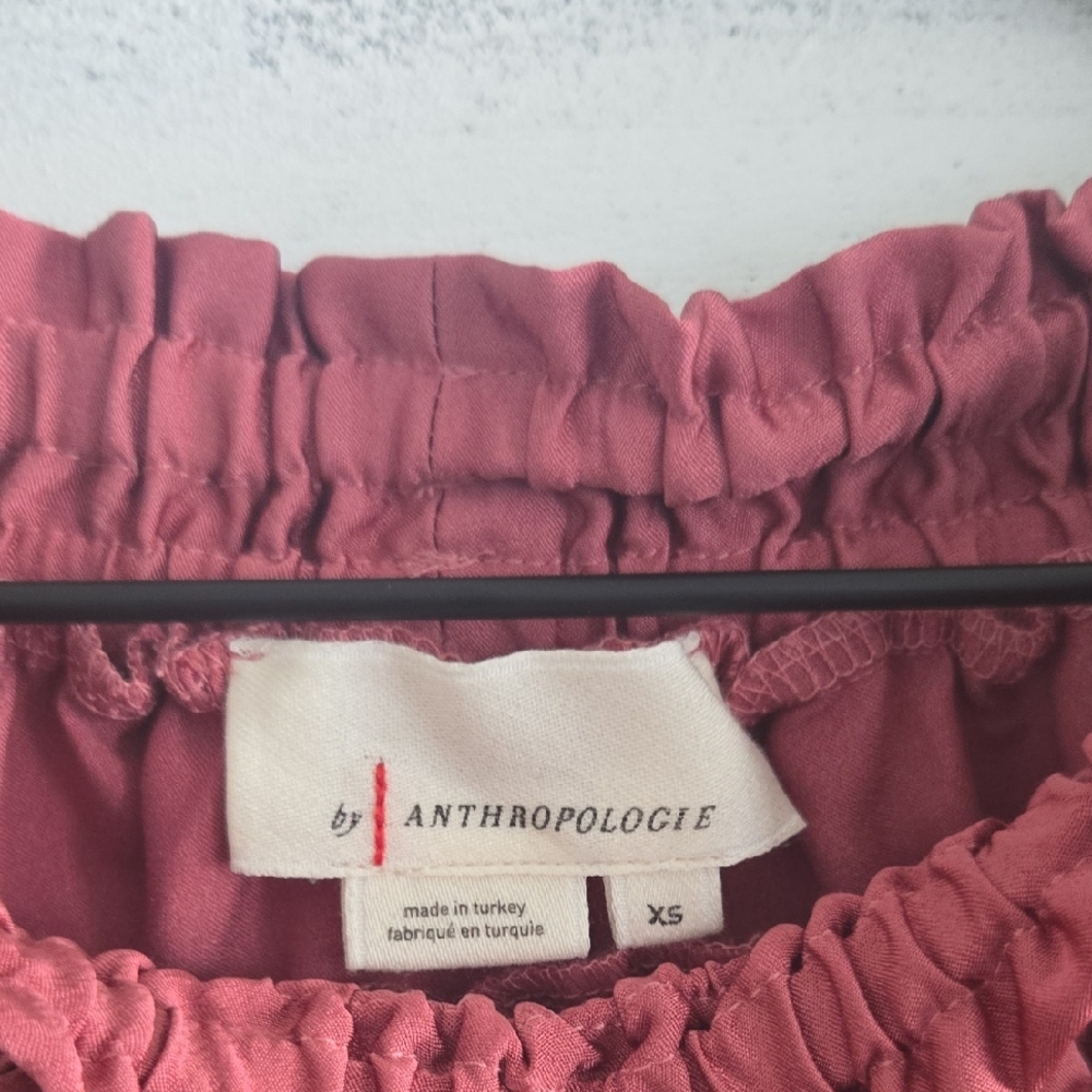 Anthropologie Pink Skirt with Elastic Waistband